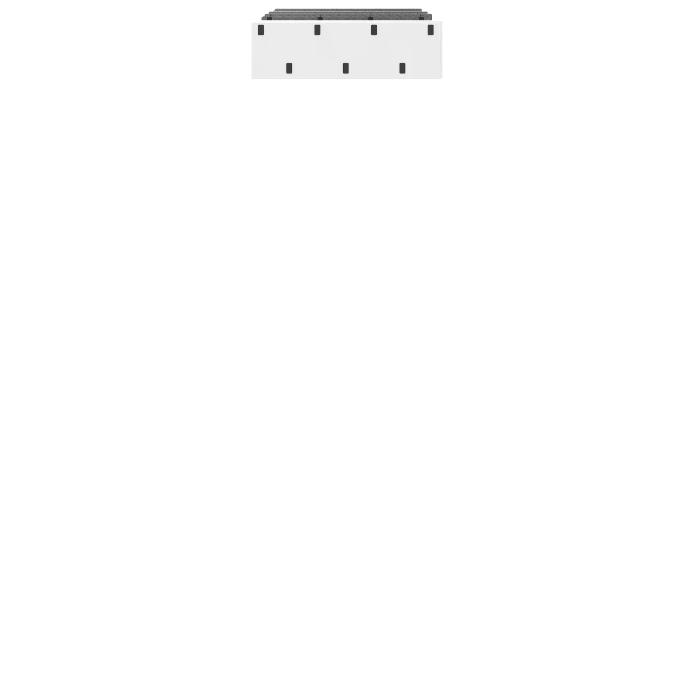 Passive House Block straight wall assembly front view