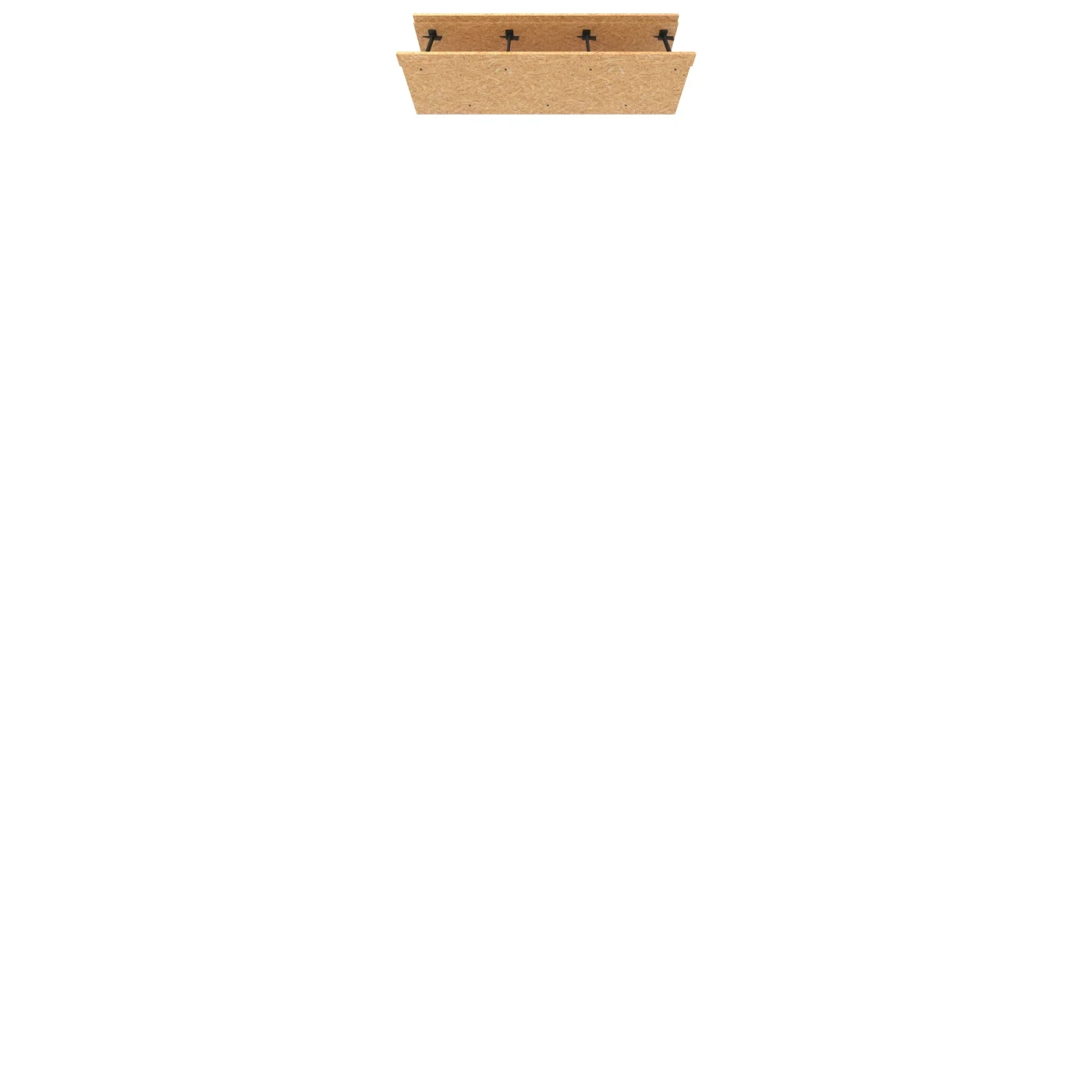 Passive House Block OSB formwork rail spacing view