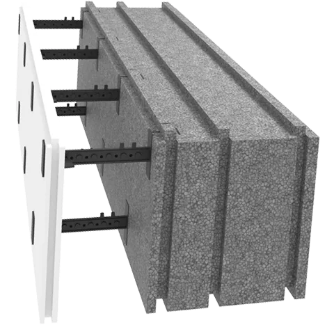 Passive House Block wall section miniature